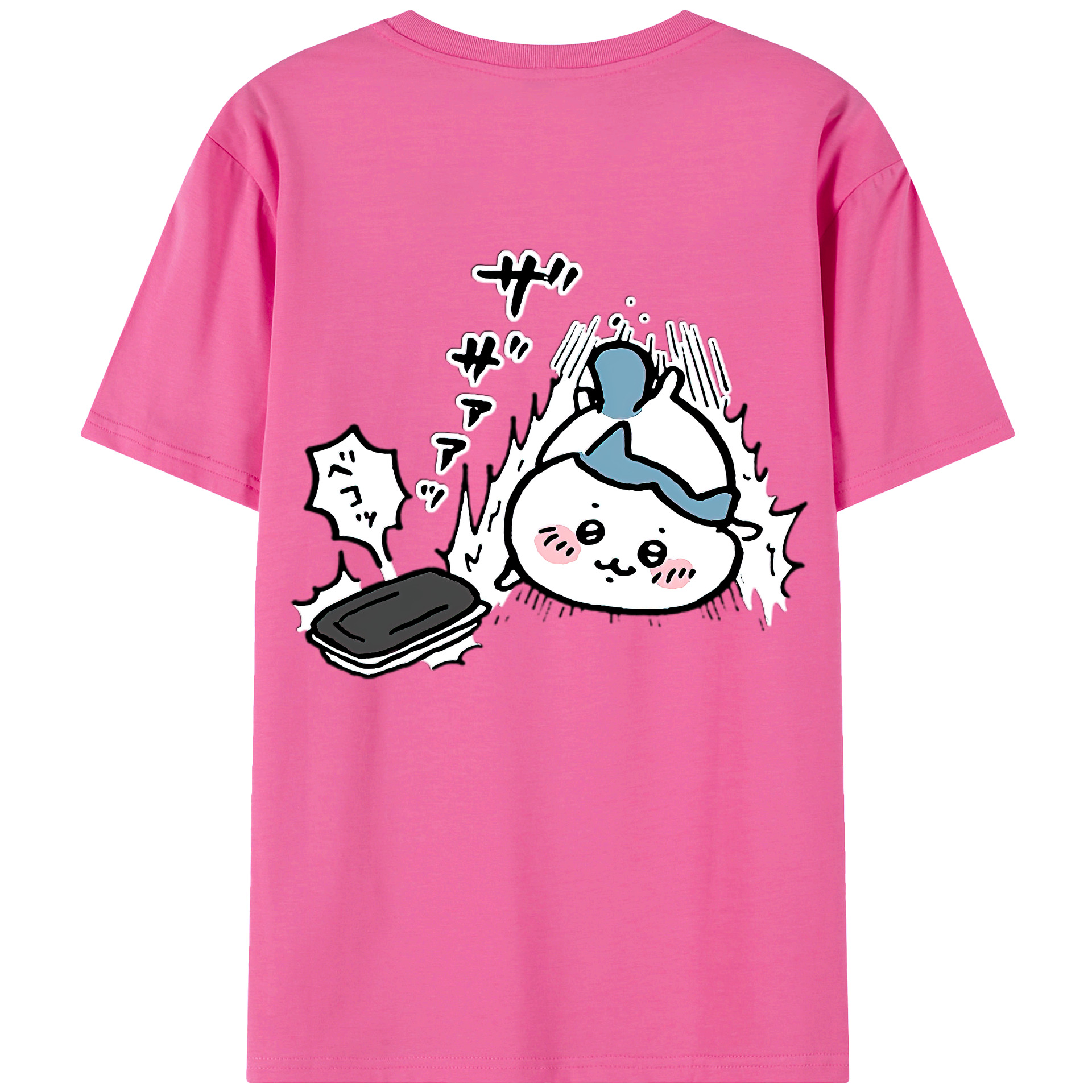 （画像用） ちいかわ ハチワレ Chii-kawa hachiware レディース半袖Tシャツ(バックプリント)